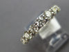 1.12CT DIAMOND 14KT WHITE GOLD 3D SHARED PRONG ETERNITY WEDDING ANNIVERSARY RING