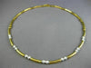 ESTATE 1.40CT DIAMOND 18KT WHITE & YELLOW GOLD ETOILE BEZEL BY THE YARD NECKLACE