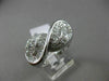 ESTATE WIDE .77CT DIAMOND 18KT WHITE GOLD 3D PAVE INFINITY LOVE KNOT BOW RING