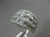 ESTATE WIDE 2.52CT DIAMOND 18KT WHITE GOLD 3D MULTI ROW WEDDING ANNIVERSARY RING