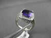 ESTATE LARGE 4.52CTW DIAMOND & AAA AMETHYST 14KT WHITE 3D FILIGREE COCKTAIL RING