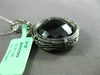 ESTATE LARGE 25.0CT BLACK ONYX 18KT BLACK GOLD WOVEN SOLITAIRE FLOATING PENDANT
