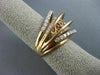 ESTATE MASSIVE 2.18CT DIAMOND 18KT ROSE GOLD MULTI ROW FILIGREE ETOILE FUN RING