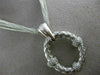 ESTATE LARGE .60CT DIAMOND 14KT WHITE GOLD OVAL MESH MULTI CHAIN ITALIAN PENDANT