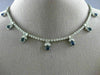 ANTIQUE 8.32CT DIAMOND & AAA SAPPHIRE 18KT WHITE GOLD MULTI DROP NECKLACE #385