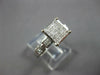 ESTATE LARGE .90CT DIAMOND 14KT WHITE GOLD 3D PRINCESS INVISIBLE ENGAGEMENT RING
