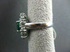 ESTATE LARGE 3.44CT DIAMOND & AAA COLOMBIAN EMERALD 18KT WHITE GOLD CLUSTER RING