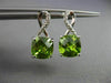 ESTATE 14KT WHITE GOLD HANGING EARRINGS. 3D SQUARE INFINITY DESIGN