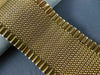 ANTIQUE WIDE & LONG 18KT ROSE GOLD CLASSIC WOVEN MESH HANDCRAFTED BRACELET #1556