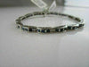 ESTATE 4.45CT DIAMOND & SAPPHIRE 14KT WHITE GOLD 3 DIMENSIONAL TENNIS BRACELET