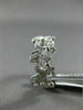 ESTATE .26CT DIAMOND 14KT WHITE GOLD 3D FLEUR DE LIS ETERNITY ANNIVERSARY RING