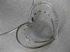ESTATE LARGE .63CT DIAMOND 14KT WHITE GOLD ETOILE HEART FLOATING PENDANT #15841
