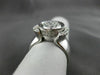 ANTIQUE LARGE .62CT ROUND DIAMOND 18KT WHITE GOLD 3D OVAL RING BEAUTIFUL! #22508