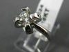 ESTATE .57CT DIAMOND 18K WHITE GOLD 3D SOLITAIRE X LOVE ENGAGEMENT RING #6424