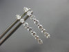.95CT DIAMOND 18K WHITE GOLD 3D OVAL INSIDE OUT SHARE PRONG HOOP HUGGIE EARRINGS