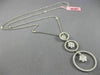LARGE 2.05CT DIAMOND 18K WHITE GOLD 3D CIRCLE OF LIFE FLOWER BY THE YARD PENDANT