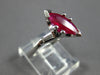 1.10CT DIAMOND & AAA RUBY 14K WHITE GOLD MARQUISE & ROUND ENGAGEMENT RING #27857