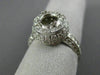 WIDE .80CT DIAMOND 14K WHITE GOLD DOUBLE HALO SEMI MOUNT ENGAGEMENT RING #1037