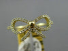 ESTATE WIDE .25CT ROUND DIAMOND 14KT YELLOW GOLD 3D OPEN BOWTIE FUN LOVE RING