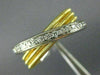 ESTATE .50CT DIAMOND 18KT WHITE & YELLOW GOLD INTERTWINING X LOVE RING #16407