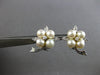 LARGE .20CT DIAMOND & AAA SOUTH SEA PEARL 14K WHITE GOLD CLIP ON EARRINGS #27925
