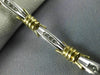 ESTATE LONG 1.0CT DIAMOND 14K WHITE & YELLOW GOLD 3D CLASSIC BOW TENNIS BRACELET