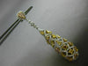 LARGE 5.60CT WHITE & FANCY YELLOW DIAMOND 18KT TWO TONE GOLD TEAR DROP EARRINGS