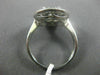 ESTATE WIDE .82CT DIAMOND 14K WHITE GOLD 3D ROUND HALO SOLITAIRE ENGAGEMENT RING
