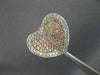 ESTATE .97CT WHITE & PINK DIAMOND 18KT ROSE GOLD HEART SHAPE INFINITY LOVE RING
