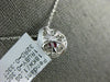 ESTATE .68CT DIAMOND & AAA RUBY 18KT WHITE GOLD OVAL DOUBLE HALO CLASSIC PENDANT