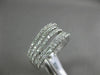 ESTATE WIDE 1.14CT DIAMOND 18KT WHITE GOLD 3D MULTI ROW SEMI ETERNITY LOVE RING