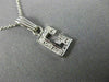 ESTATE .10CT DIAMOND 14KT WHITE GOLD CLASSIC "G" INITIAL PENDANT #MILANO003