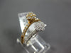 ESTATE .84CT DIAMOND 18KT WHITE & ROSE GOLD CLUSTER DOUBLE FLOWER STACKABLE RING
