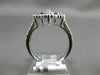 ESTATE WIDE .64CT DIAMOND 18K WHITE GOLD 4 STONE FILIGREE FLOWER SQUARE FUN RING