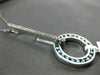 ESTATE .81CT WHITE & BLUE DIAMOND 14KT WHITE GOLD 3D CIRCLE OF LIFE KEY PENDANT