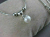 ESTATE 7MM SOUTH SEA PEARL 14K WHITE GOLD HEART NECKLACE 16.50" INCH ITALY 21700