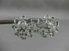 ANTIQUE LARGE 1.36CT DIAMOND 14KT WHITE GOLD 3D FLOWER EARRINGS STUNNING! #19466