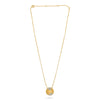 .33CT DIAMOND 14KT YELLOW GOLD CLASSIC CIRCULAR PAVE ADJUSTABLE FLOATING PENDANT
