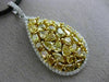 EXTRA LARGE 4.62CT WHITE & INTENSE YELLOW DIAMOND 18K TWO TONE GOLD LOVE PENDANT