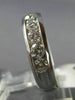 ESTATE WIDE 1.50CT DIAMOND 14K WHITE GOLD 9 STONE WEDDING ANNIVERSARY RING 15125