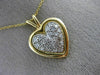 ANTIQUE .48CT DIAMOND 14KT WHITE & YELLOW GOLD CLASSIC PAVE HEART PENDANT #1744