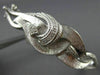ANTIQUE WIDE .22CT OLD MINE DIAMOND 14KT WHITE GOLD SWIRL BANGLE BRACELET #22146