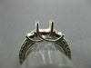 ESTATE .85CT DIAMOND 18KT WHITE GOLD FILIGREE SEMI MOUNT ENGAGEMENT RING #2423