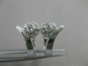 ESTATE .36CTW DIAMOND FLOWER CLUSTER 18KT WHITE GOLD HUGGIE POST EARRINGS #21306