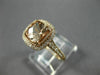 ESTATE LARGE 1.40CT DIAMOND & AAA MORGANITE 14KT ROSE GOLD HALO ENGAGEMENT RING