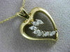 ESTATE .42CT DIAMOND 14KT WHITE & YELLOW GOLD 3D OPEN HEART JOURNEY PENDANT #508