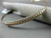 ESTATE .26CT DIAMOND 14KT WHITE & ROSE 3D GOLD PYRAMID SPIKE FUN BANGLE BRACELET