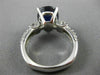 ESTATE LARGE 7.47CT DIAMOND & AAA SAPPHIRE 14K WHITE GOLD ENGAGEMENT RING #26394