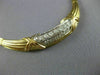 ESTATE WIDE 1.65CT DIAMOND 18KT TRI COLOR GOLD GRADUATING BAMBOO NECKLACE #21430