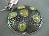 ESTATE LARGE 1.36CT DIAMOND & YELLOW SAPPHIRE 14K BLACK GOLD 3D FILIGREE PENDANT